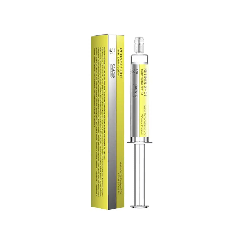 Retinol Serum: Nourishes, hydrates, and firms the skin; reduces fine lines and dark circles; minimizes pores; antioxidant and anti-aging.